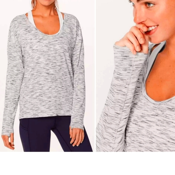 Lululemon Meant To Move Long Sleeve Tiger Space Dye Shirt 10/L - Picture 9 of 10